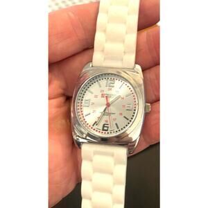 Unisex 35mm Silver Tone Prestige Medical Watch, Poly Band, Water Resistant